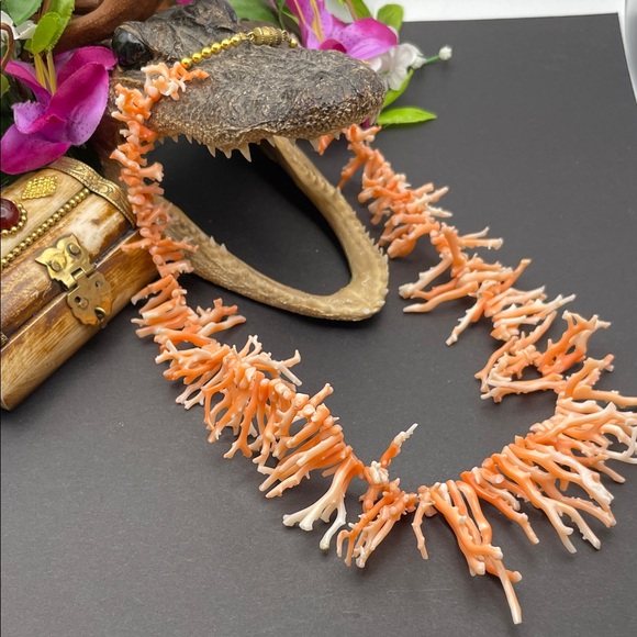 Branch coral necklace vintage A20 - Picture 1 of 7